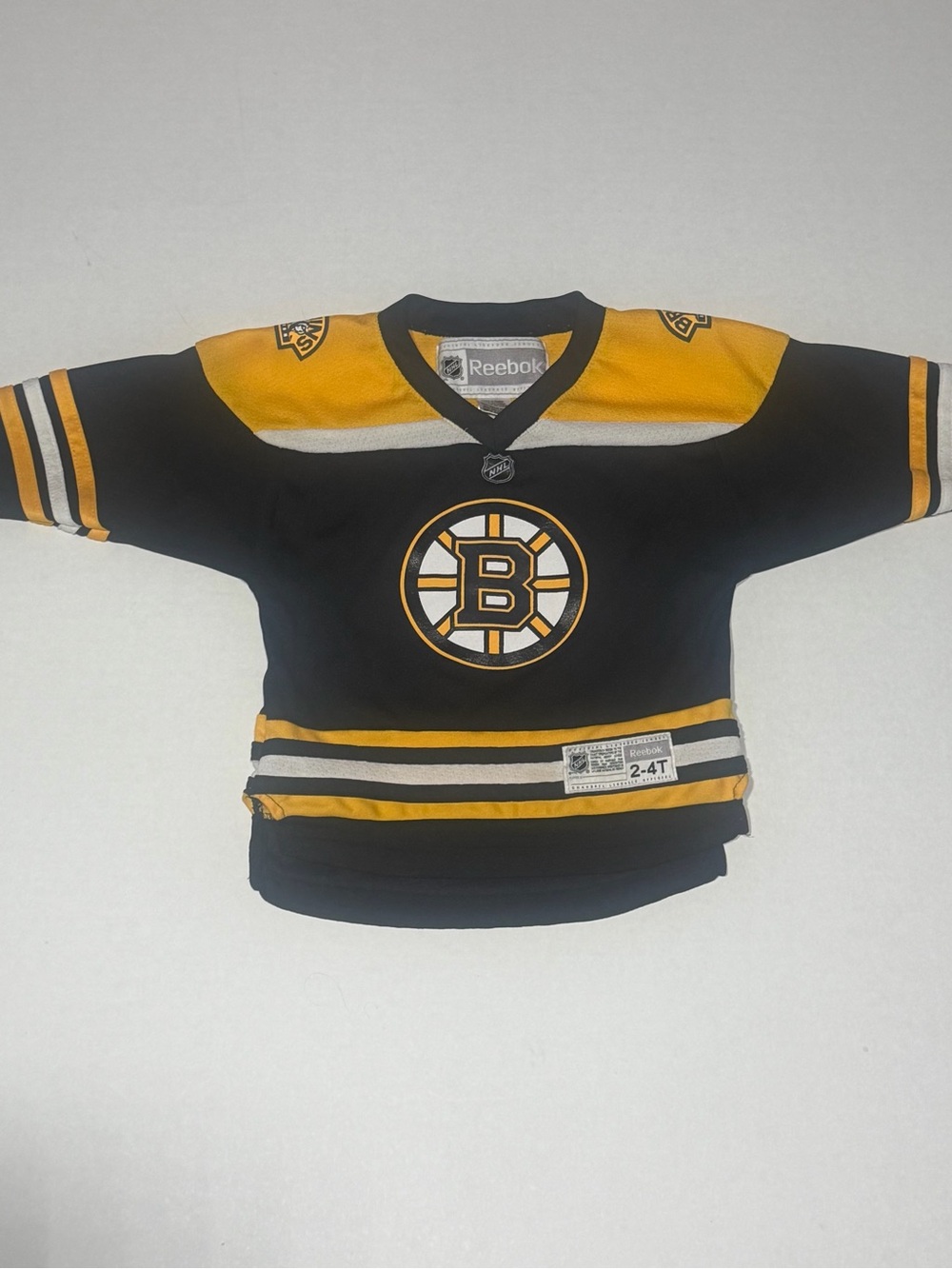 Reebok Kids' Boston Bruins Black & Yellow Hockey Jersey Officially Licensed